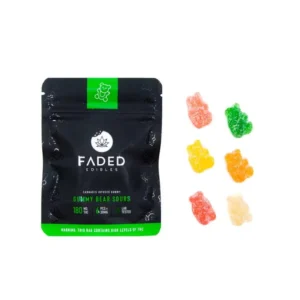 Faded Edibles 180mg Gummy Bear Sours Gummies