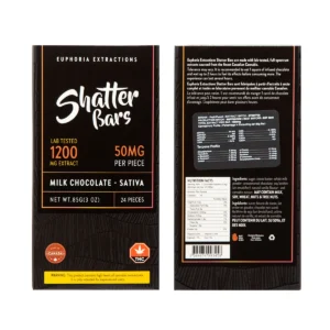 Euphoria Extractions 1200mg Sativa Milk Chocolate Bar