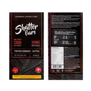 Euphoria Extractions 1200mg Sativa Toffee Crunch Bar