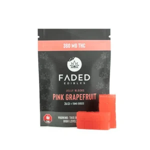 Faded Edibles 360mg Pink Grapefruit Jelly Blocks