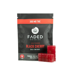 Faded Edibles 360mg Black Cherry Jelly Blocks