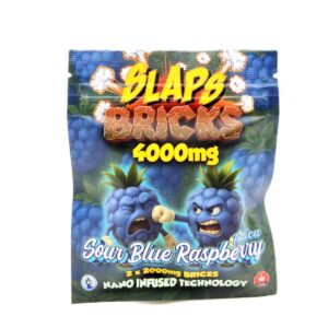 Slaps Bricks Blue Raspberry 4000mg