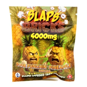 SLAPS Bricks 4000mg Sour Punchin Pineapple Gummies (Sativa)