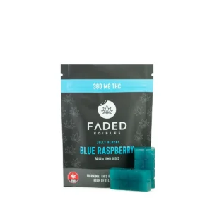 Faded Edibles 360mg Blue Raspberry Jelly Blocks