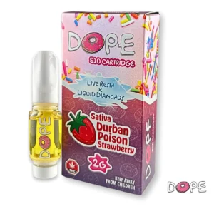 Dope THC Vape Cart Durban Poison Strawberry 2000mg