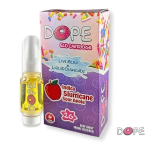 Dope THC Vape Cart Slurricane Sour Apple 2000mg