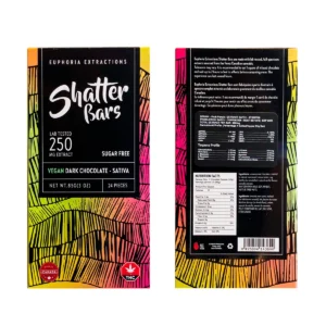 Euphoria Extractions 250mg VEGAN Sativa Dark Chocolate Bar