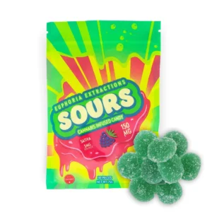 Euphoria Extractions Blue Razz Sativa Sours 150mg THC