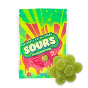 Euphoria Extractions Green Apple Sativa Sours 600mg THC