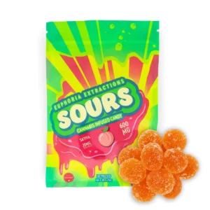 Euphoria Extractions Peach Sativa Sours 600mg THC
