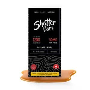 Euphoria Extractions 1200mg Indica Caramel Bar