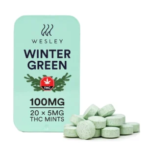 Wesley Winter Green THC Mints 100mg (20x5mg)
